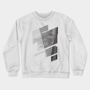 Abstract Wave Portrait Crewneck Sweatshirt